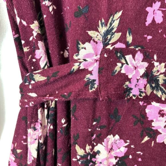 J. Jill Sleep Ultrasoft Shawl Collar long Robe M Petite floral pockets - Picture 7 of 8